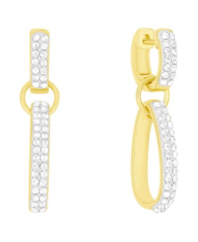 Серьги-кольца And Now This Crystal Drop Hinged Hoop