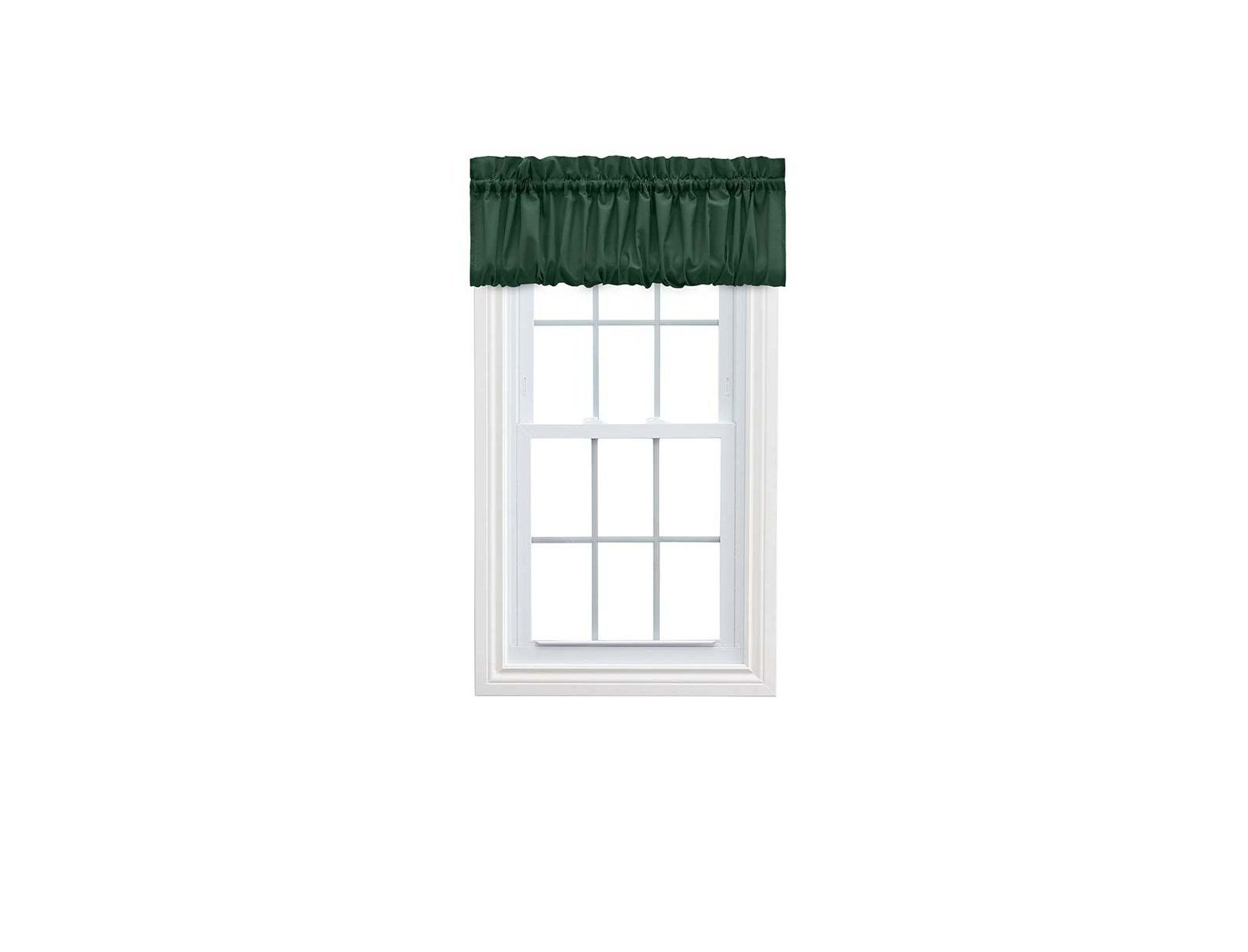 Ellis Curtain Stacey 1.5" Rod Pocket High Quality Fabric Solid Color Window Balloon Valance