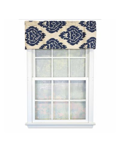 Декоративная занавеска RLF Home 100% Cotton High Quality Flame Tailored Window Valance Navy