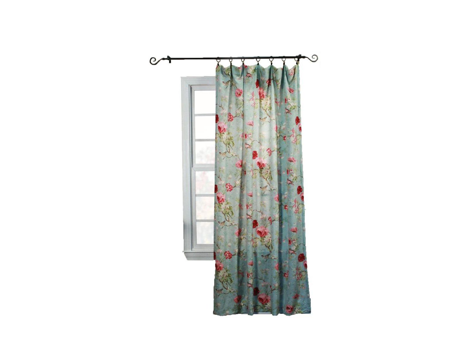 Штора Ellis Curtain Balmoral Floral Print Tailored Panel 48-Inch-by-63-Inch