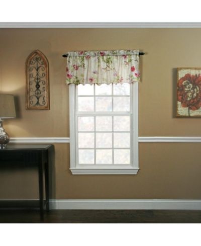 Ellis Curtain Balmoral High Quality Room Darkening Solid Color floral print fabric Window Valance