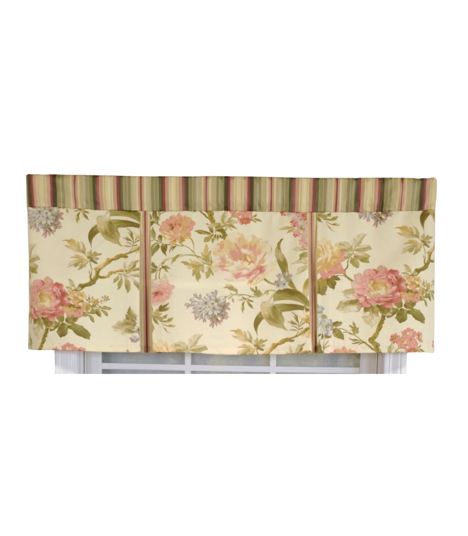 Плиссированный ламбрекен RLF Home Casa di Fiori для окон, 50" x 16" Cameo