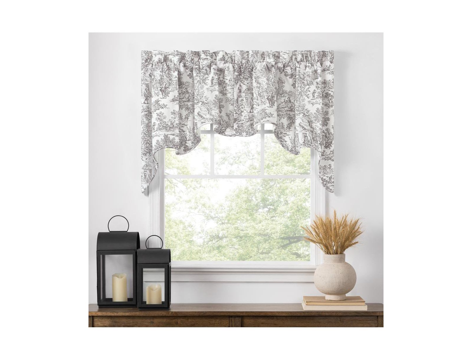 Ellis Curtain Victoria Park Toile High Quality Classic Print Swag Lined Empress Window Valance