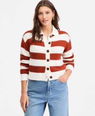 On 34th Women's Long Sleeve Bold Stripe Cardigan, Macy's Exclusive