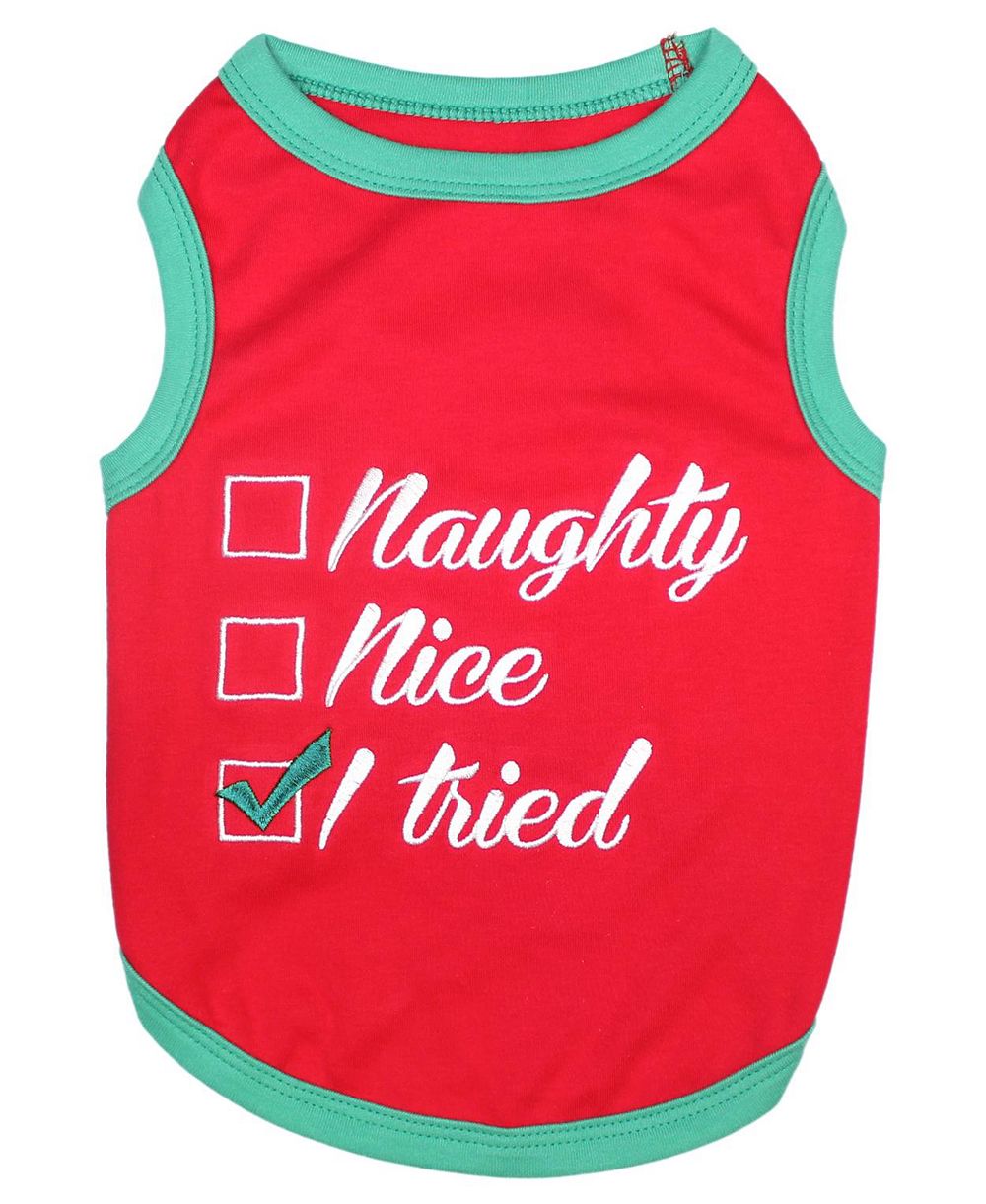 Футболка для собак Parisian Pet Naughty or Nice Holiday