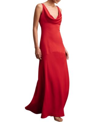 REISS Women's Vanessa Cowl Neck Wedding-Guest Maxi Dress