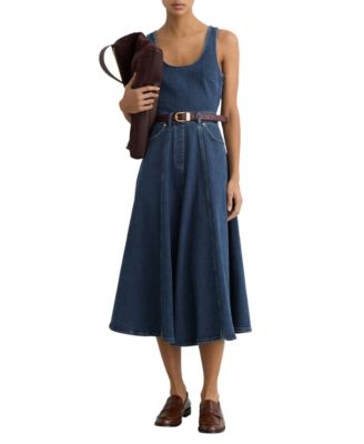 Женское миди-платье REISS Rosie Waisted Denim