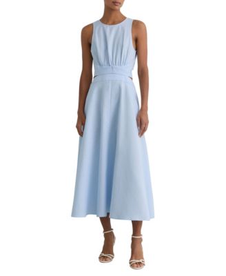 REISS Women's Hazel Fit & Flare Cutout Midi Dress