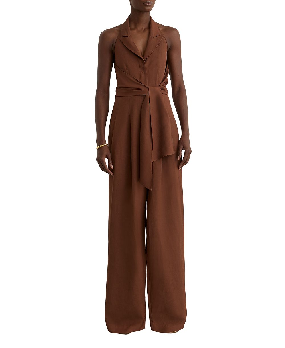 Женский комбинезон с широкими брюками Taya Tie-Front от REISS