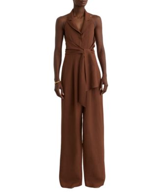 Женский комбинезон с широкими брюками Taya Tie-Front от REISS