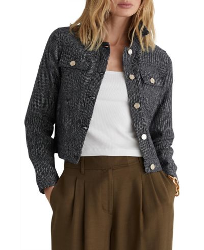 Куртка REISS Women's Bree Linen-Cotton Woven Trucker