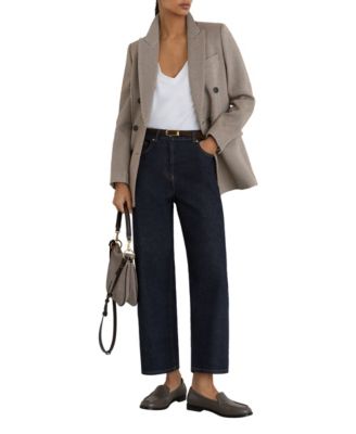 REISS Petite Selin Straight-Leg Cropped Jeans