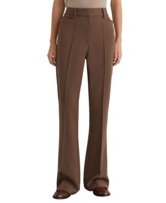 REISS Petite Gabi Flared Mid-Rise Trousers