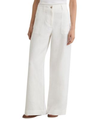REISS Women's Ashby Wide-Leg Linen Pants