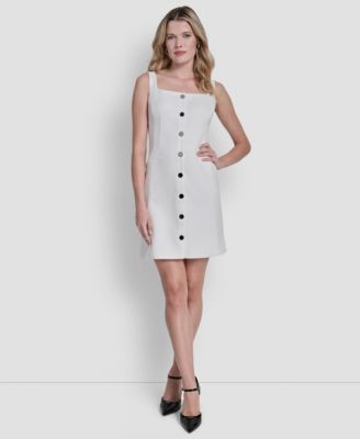 DKNY Женское платье-футляр без рукавов с квадратным вырезом
