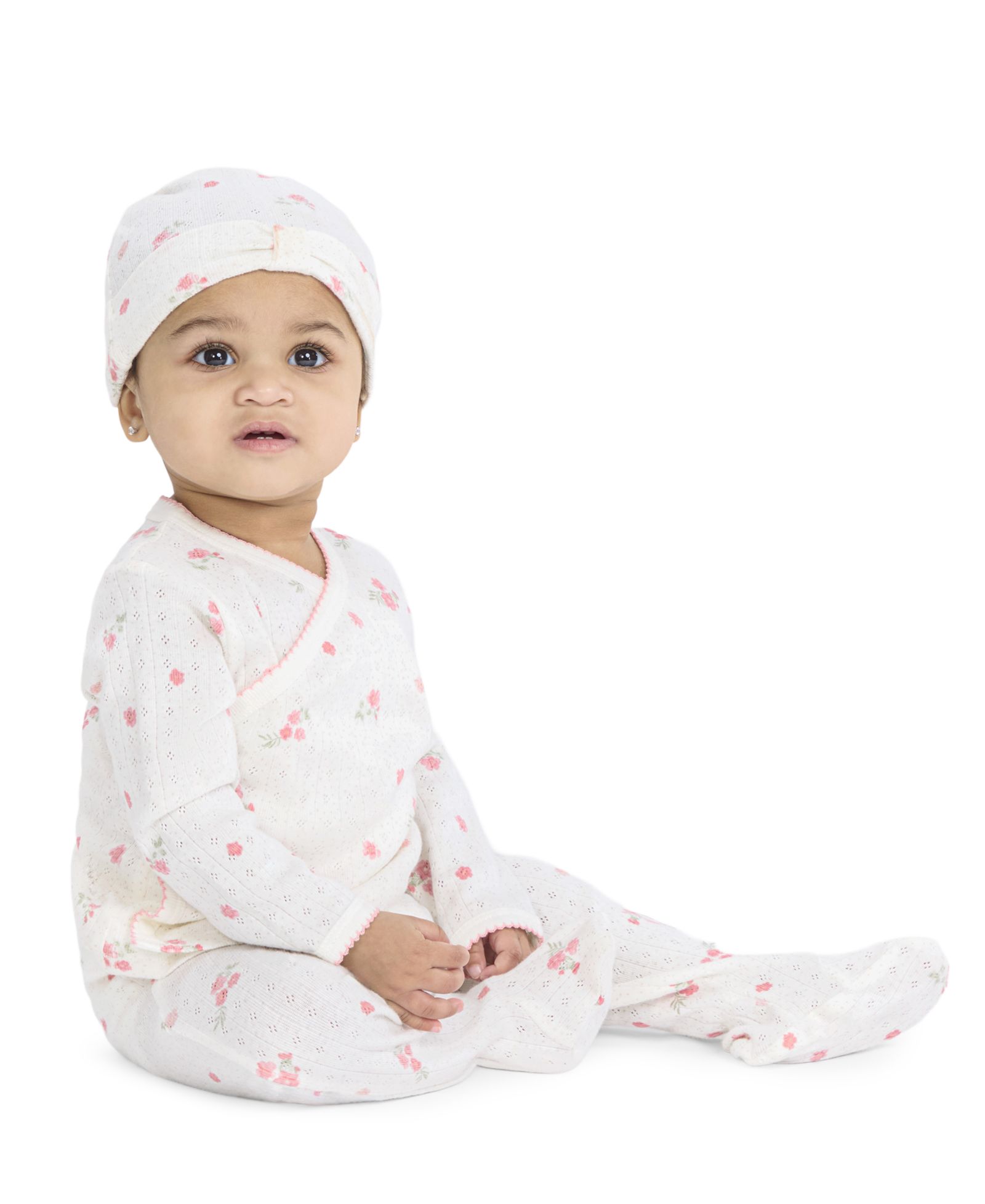 Комплект Huggies: топ, штаны с ножками и шапочка для новорожденных, 3 предмета