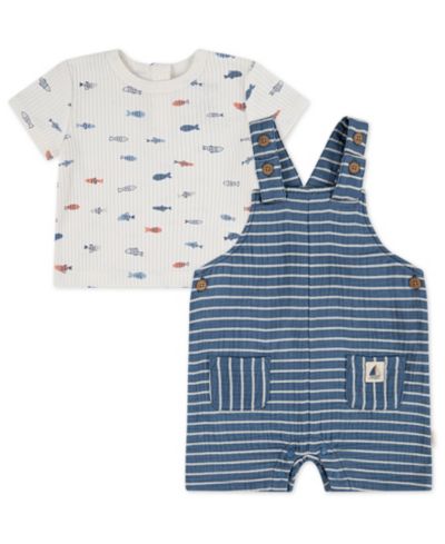 Huggies Детский комплект из футболки и шорт с нагрудником, 2 предмета