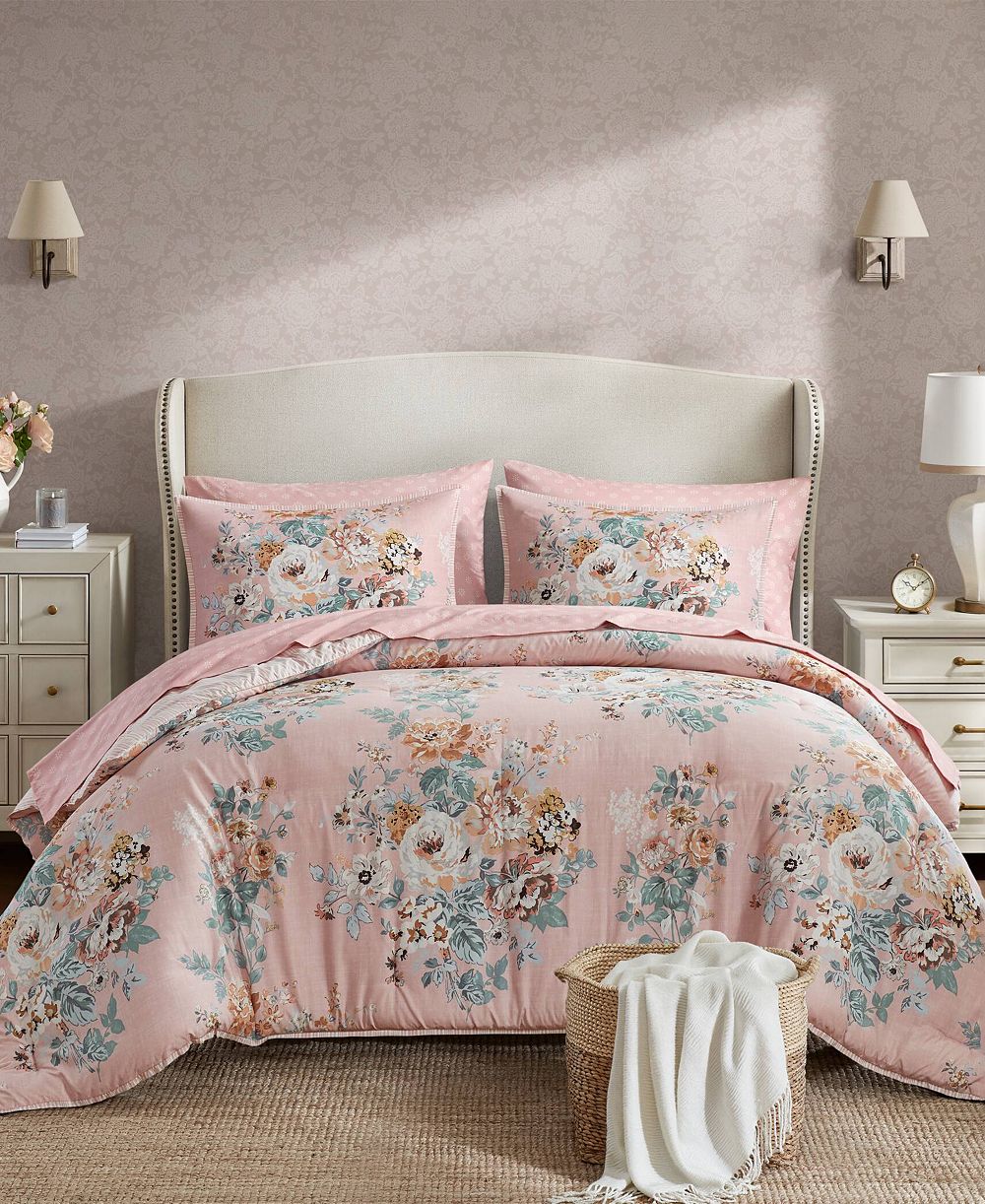 Madison Park Essentials Heather Vintage Floral 7-Pc. Comforter Set, California King
