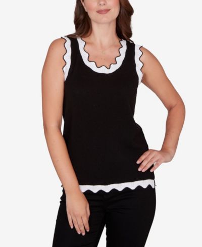 Ruby Rd. Petite Топ-майка с отделкой Scallop Trim