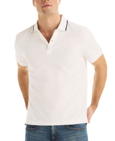 Nautica Men's Herringbone Short-Sleeve Polo Shirt