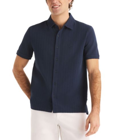 Nautica Men's Seersucker Short-Sleeve Shirt