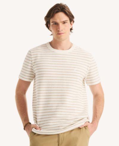 Мужская полосатая футболка из сирсакера Nautica с коротким рукавом