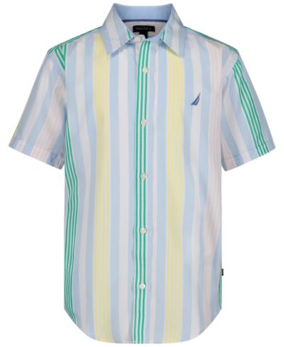 Детская рубашка Nautica Boys' 8-20 Resort Stripe Short-Sleeve Woven