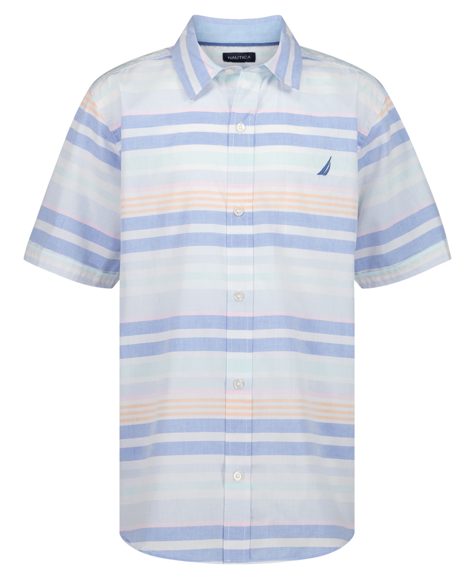 Мужская рубашка Nautica Cabana Stripe с коротким рукавом, полосатая