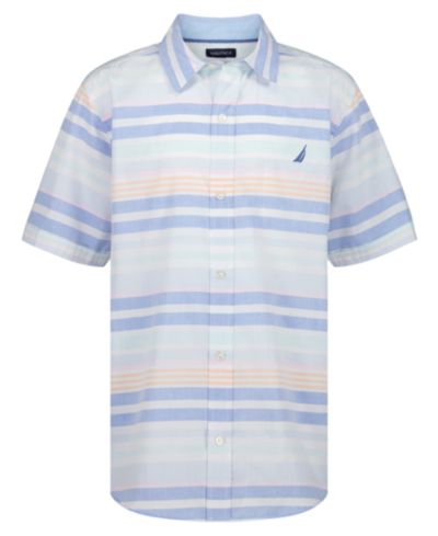 Мужская рубашка Nautica Cabana Stripe с коротким рукавом, полосатая