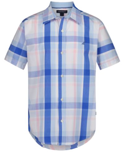 Детская рубашка Nautica Americana Plaid с коротким рукавом, 8-20