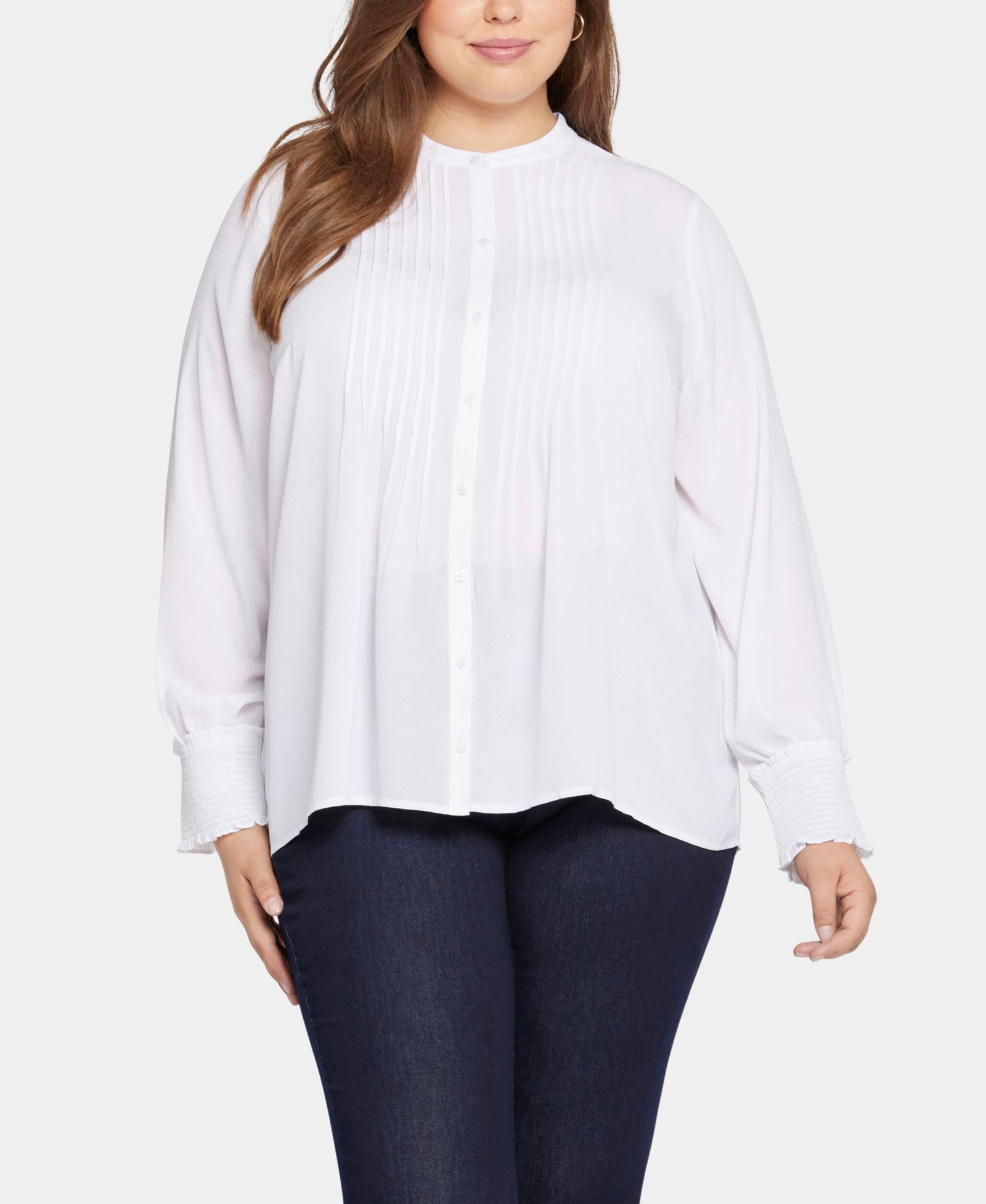 Блузка NYDJ Plus Size Pleated Peasant