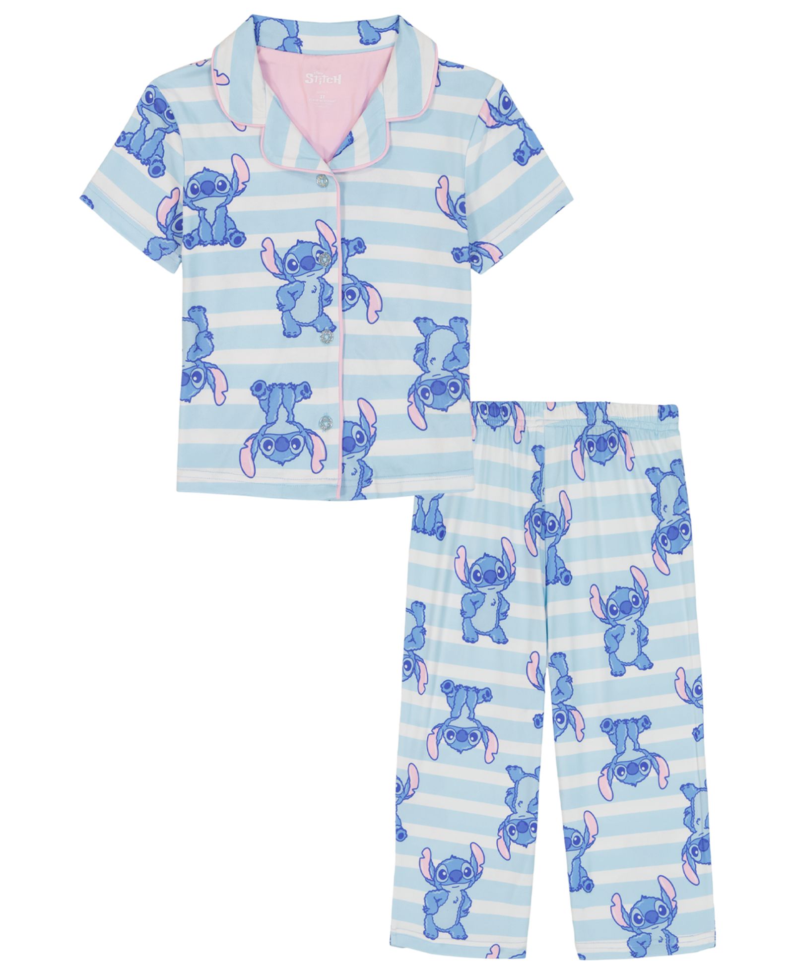 Пижамный комплект Lilo Stitch Girls' Toddler 2T-4T Printed Top and Pants, 2-Piece