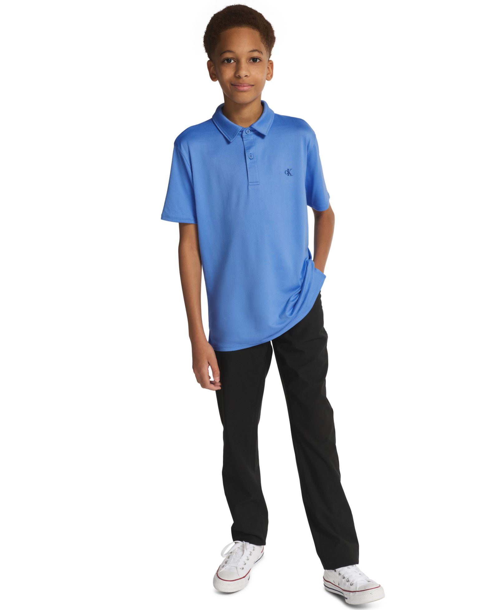 Calvin Klein Boys' 8-20 Short-Sleeve Tech Polo Shirt