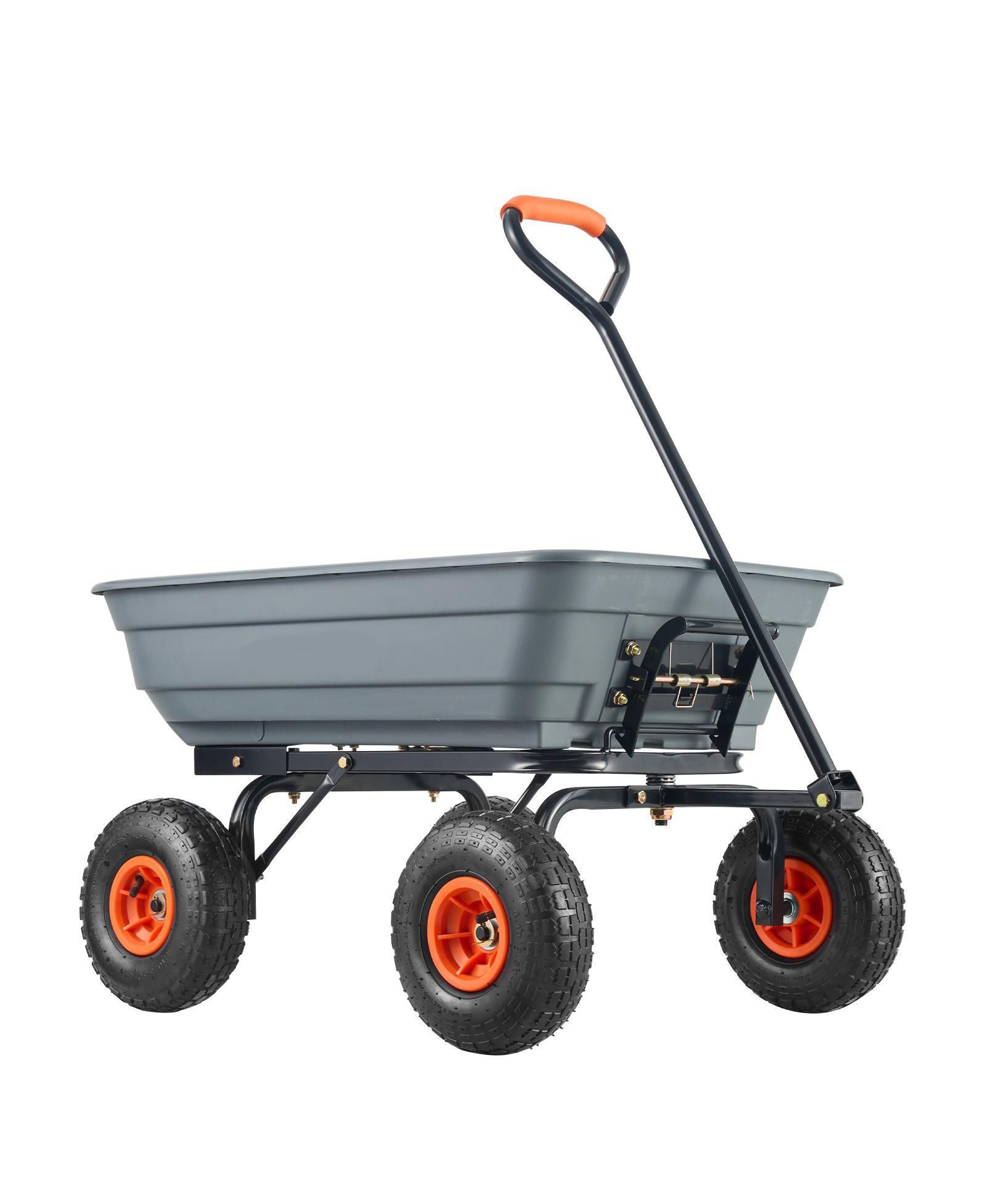 SUGFIT Poly Garden Cart with 600 lbs Capacity & Steel Reinforcement