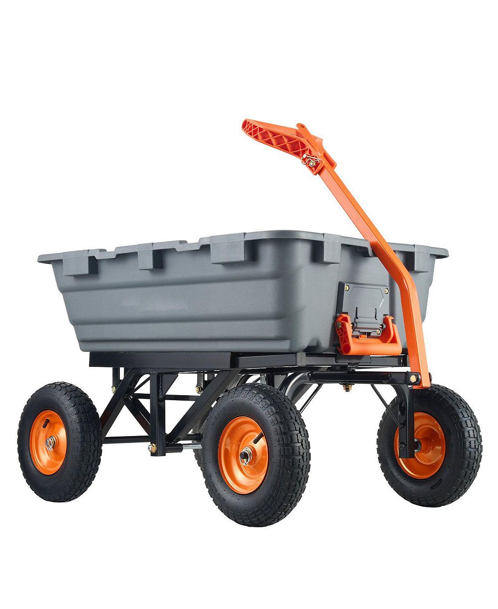 SUGFIT Heavy-Duty Dump Cart with 1500 lbs Capacity & Large Wheels