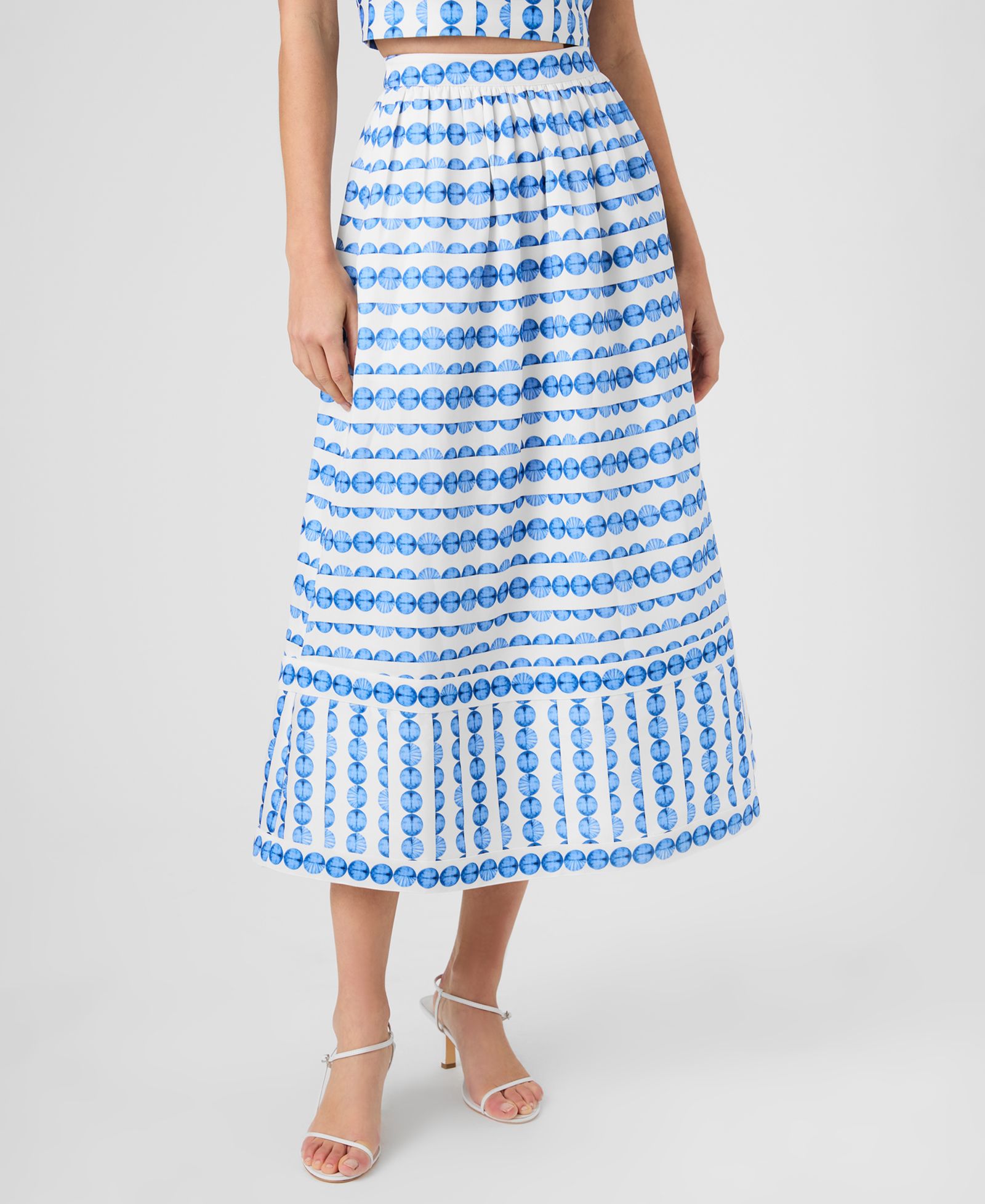 French Connection Women's Structured Taffeta Midi Skirt