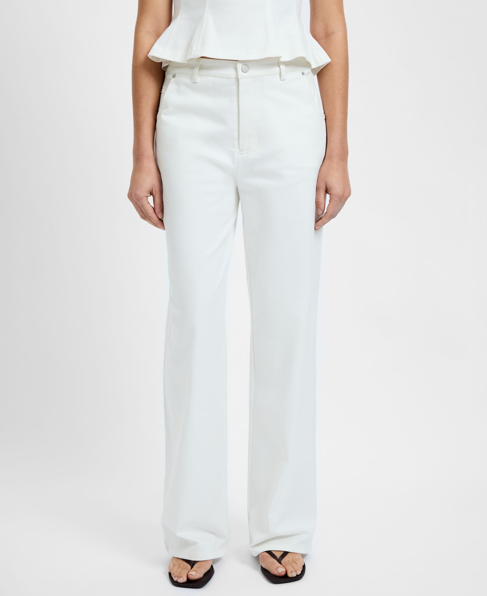 French Connection Women's Inez High Rise Relaxed Ankle Trousers