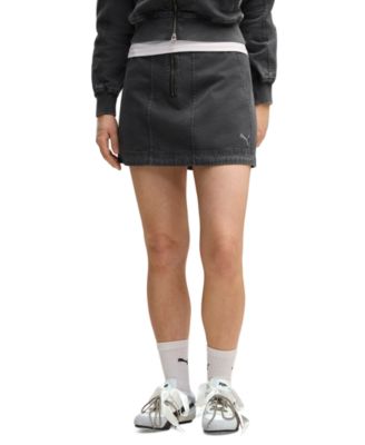Puma Women's Future.Puma.Archive Mini A-Line Washed-Twill Skirt