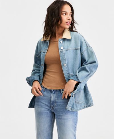 Free People Women's We The Free Lemon Oversized Denim Jacket