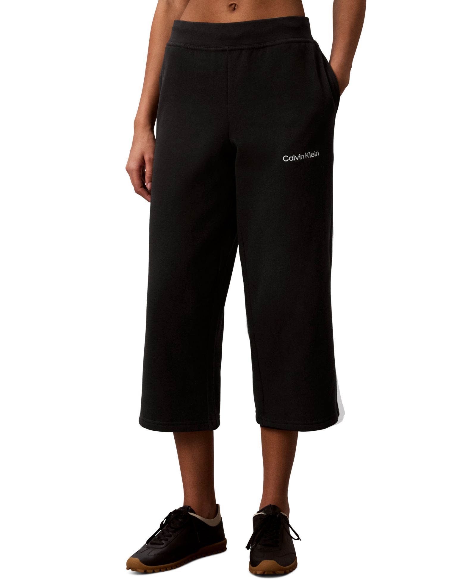 Calvin Klein Performance Women's Cropped Wide-Leg Sweatpants