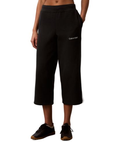 Calvin Klein Performance Women's Cropped Wide-Leg Sweatpants