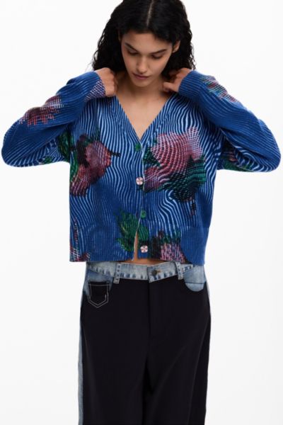 Desigual Women's Floral cardigan sweater