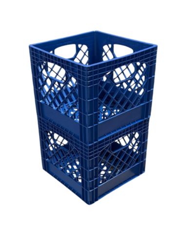 Juggernaut Storage 2-Pack Crate for Office Storage and Classroom Organization,Blue