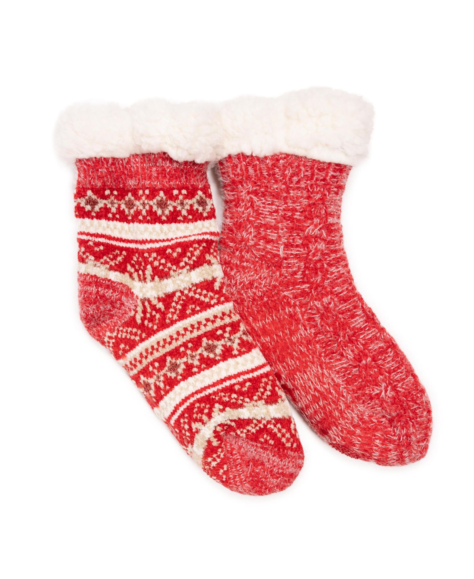Muk Luks Women's 2 Pack Chenille Cabin Sock