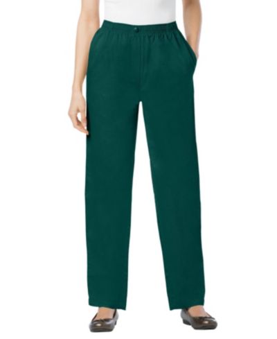 Женские джинсы Woman Within Plus Size Tall Straight-Leg All-Cotton Denim Pull-On 7-Day Elastic-Waist