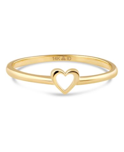 Кольцо Devata с открытым сердцем из 14K Gold, размер 6