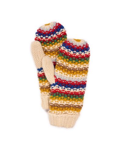MUK LUKS Women's Textured Stripe Mitten