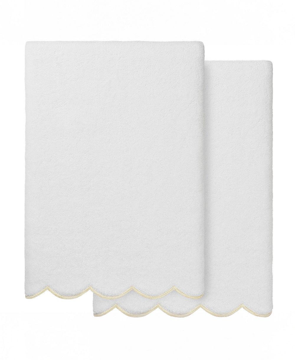 Набор банных полотенец Linum Home Adornia Scallop Cotton 2-Pc., 27" x 54"