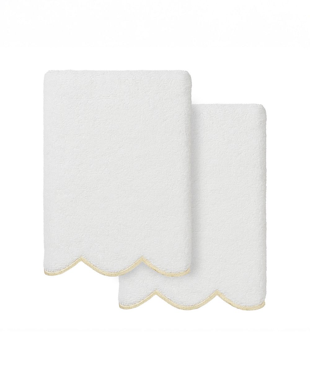 Набор полотенец для рук Linum Home Adornia Scallop Cotton 2-Pc. 16" x 30"