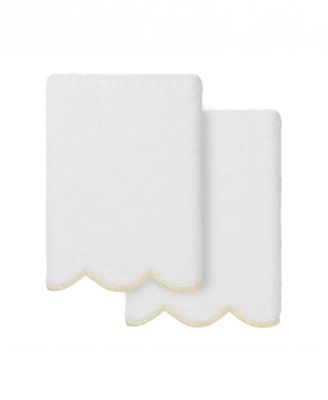 Набор полотенец для рук Linum Home Adornia Scallop Cotton 2-Pc. 16" x 30"